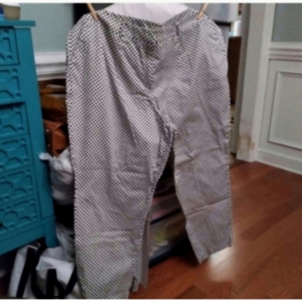 Cato Established 1946 Pants Women's 22W Black White Diamond Pattern Overall EUC
